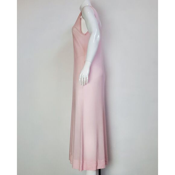 Vintage 1940s Rogers Run Proof Pink Slip Dress - Picture 2 of 9